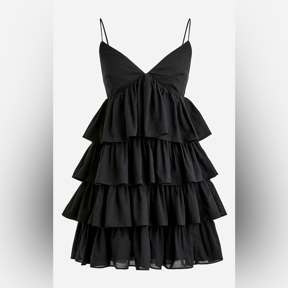 NWT JCrew Ruffle-Tier Mini Dress in Cotton Voile - Picture 1 of 5